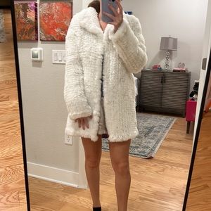 NWT Bubish White Faux Fur Coat
